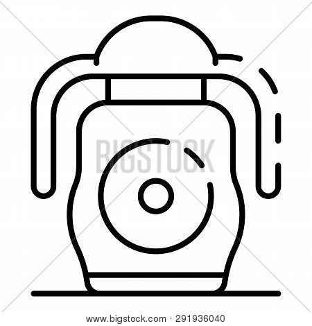 Rubber Sippy Cup Icon. Outline Rubber Sippy Cup Icon For Web Design Isolated On White Background