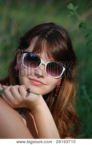 Girl teenager in the forest .Near Kiev,Ukraine