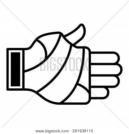 Frostbite Hand Icon. Outline Frostbite Hand Icon For Web Design Isolated On White Background