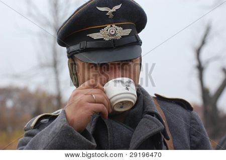 เคียฟ ยูเครน -6 nov: สมาชิกคลับประวัติดาวสีแดงไม่สวมประวัติศาสตร์เยอรมัน Luftwaffe