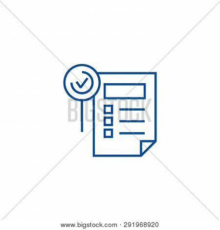 Features Sheet Line Icon Concept. Features Sheet Flat  Vector Symbol, Sign, Outline Illustration.