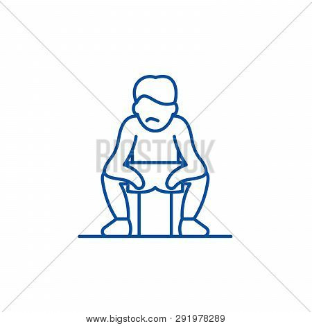 Get Tired Line Icon Concept. Get Tired Flat  Vector Symbol, Sign, Outline Illustration.