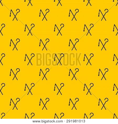 Rod And Whip Of Pharaoh Pattern Seamless Repeat Geometric Yellow For Any Design