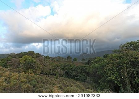 Clouds Over The Rainforest At Portobelo In Panama