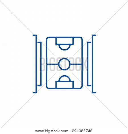 Hockey Field Line Icon Concept. Hockey Field Flat  Vector Symbol, Sign, Outline Illustration.