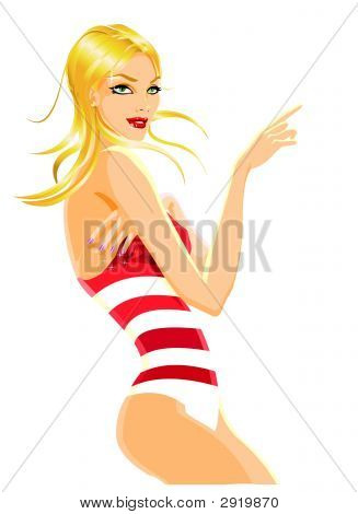 Chica de moda de verano