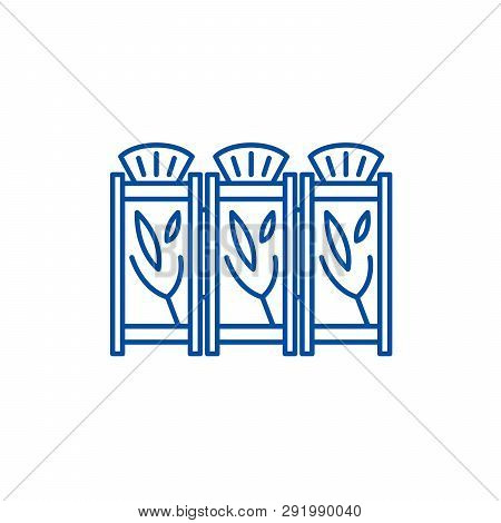 Interior Partitions Line Icon Concept. Interior Partitions Flat  Vector Symbol, Sign, Outline Illust