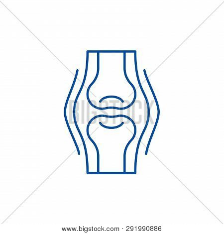 Joints Line Icon Concept. Joints Flat  Vector Symbol, Sign, Outline Illustration.