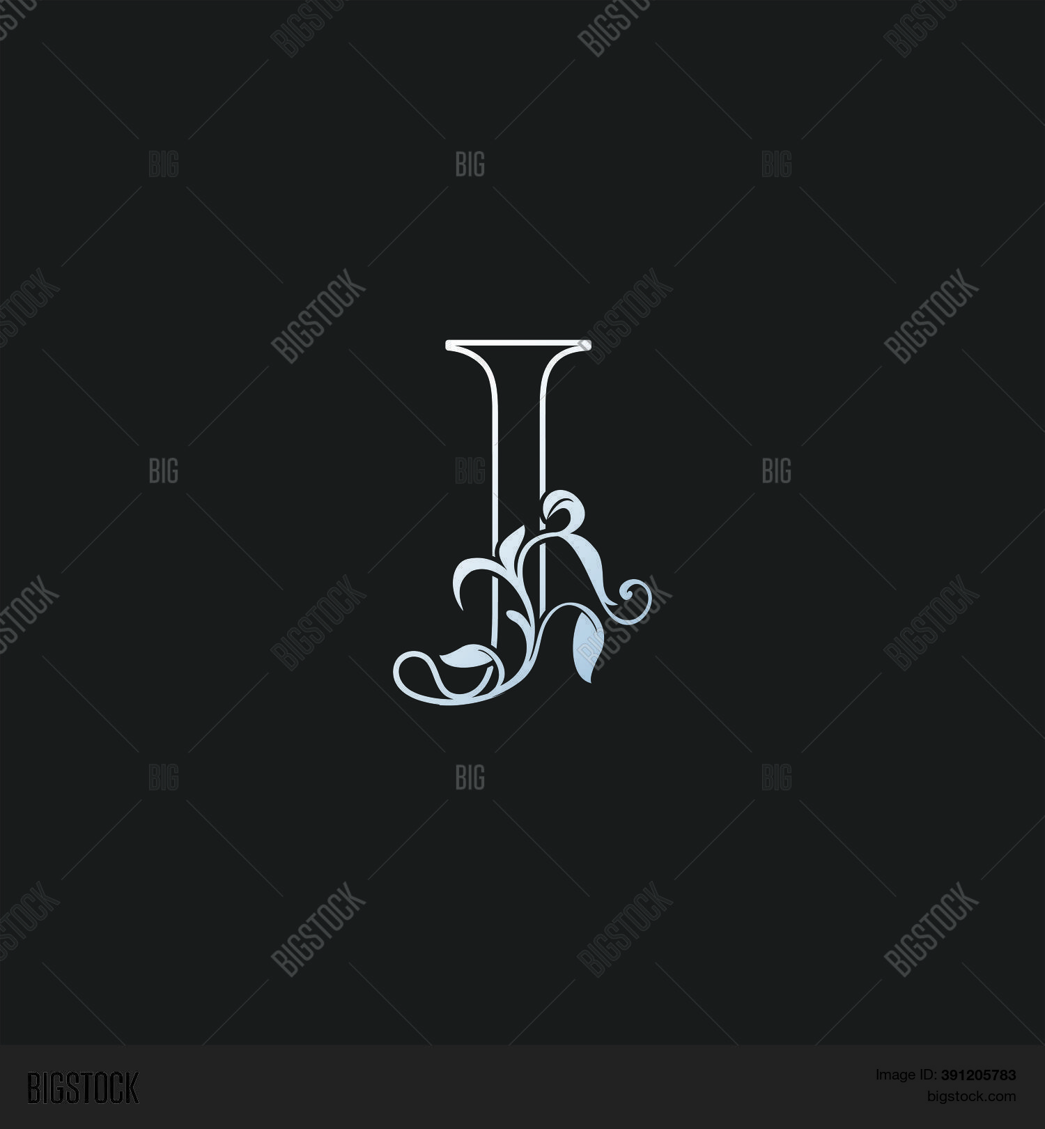J Letter Outline Vector & Photo (Free Trial) Bigstock