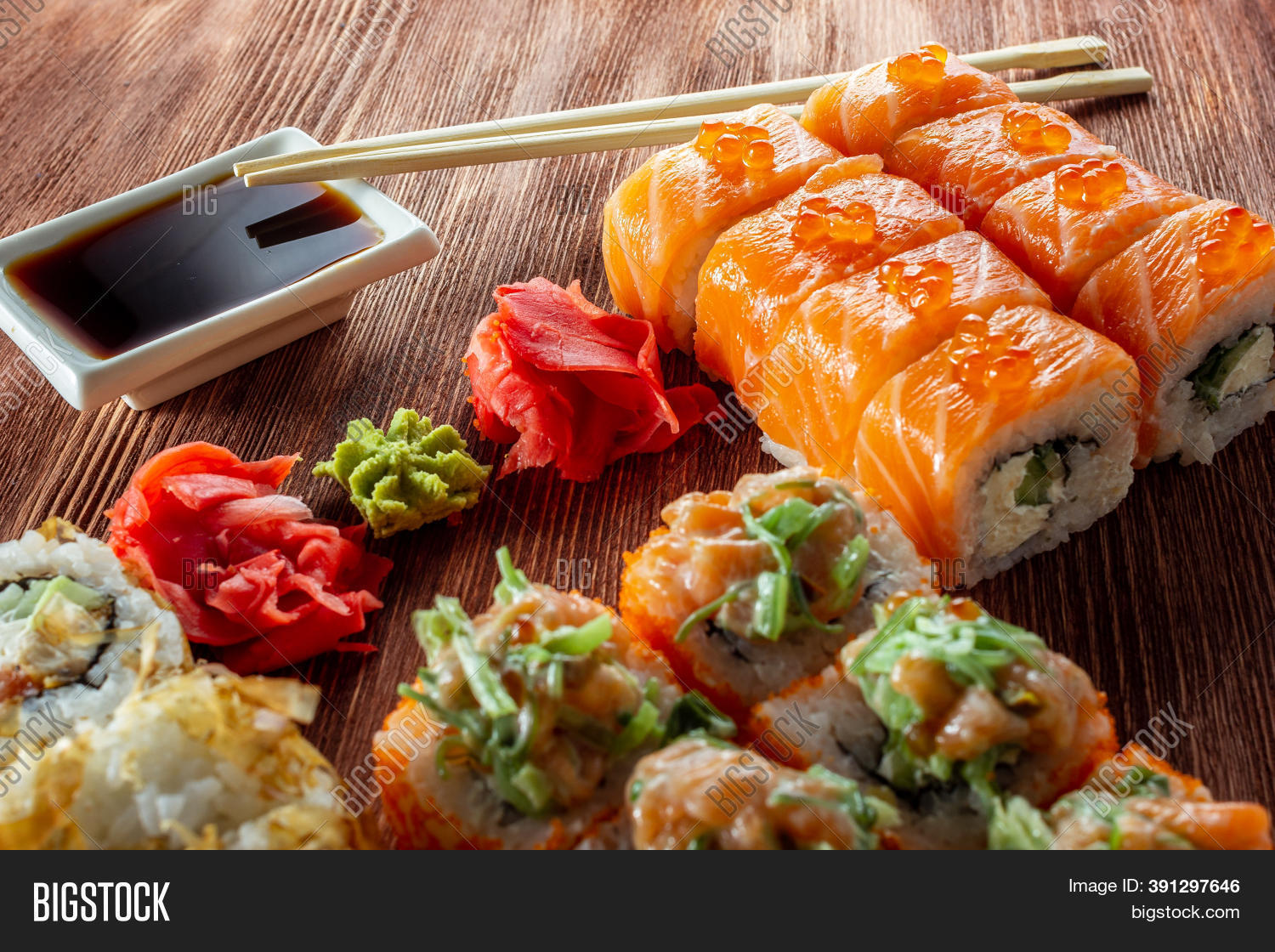 Sushi Rolls Wasabi Image & Photo (Free Trial) Bigstock
