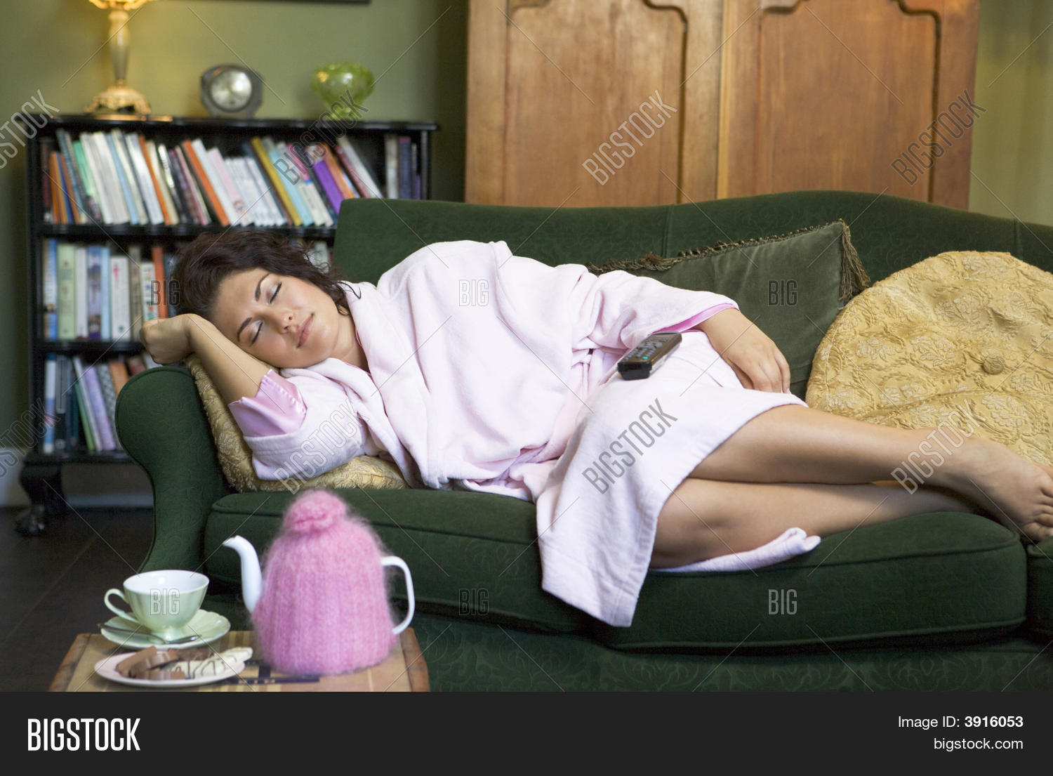 Woman Asleep On Sofa Image & Photo (Free Trial) Bigstock