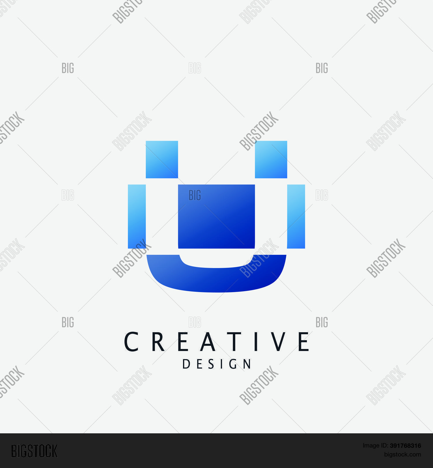 Negative Space Logo U Vector Photo Free Trial Bigstock