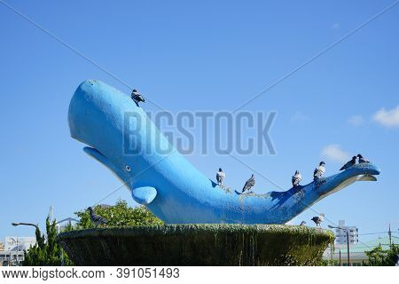 Monument Of The Fountain In The Shape Of A Whale