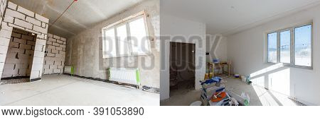 Construction Of The Wooden Frame Of A Roof Fibrerglass Insulation Installed In The Sloping Ceiling O