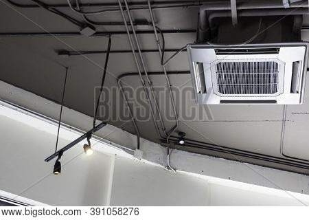 Air Conditioning Equipment On Ceiling, Stock Photo