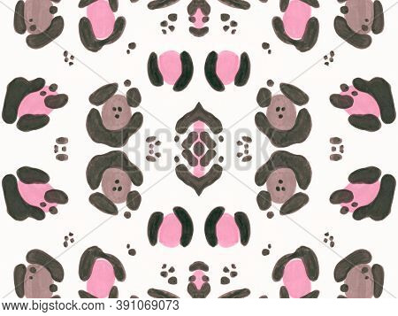 Panther Texture. Camouflage Tiger Print. Seamless African Fabric Design. Fashion Watercolour Wallpap