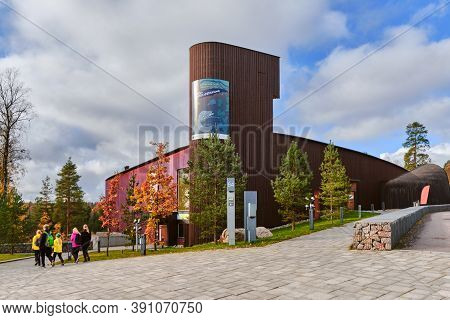 Espoo, Finland - October 14, 2020: Haltia - The Finnish Nature Centre In Nuuksio National Park. Nord