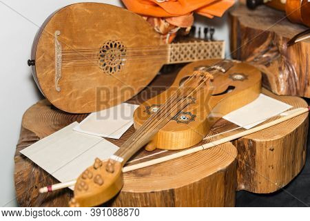 The Wooden Vielle: An European Medieval Bowed Stringed Instrument.