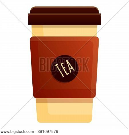 To Go Tea Cup Icon. Cartoon Of To Go Tea Cup Vector Icon For Web Design Isolated On White Background