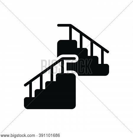 Black Solid Icon For Nowhere Regular Ladder Everywhere Stairs Climb