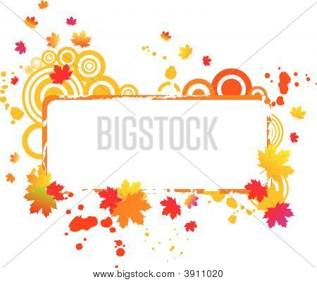 Grunge Herbstfarben frame