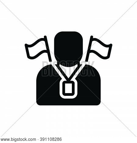 Black Solid Icon For Guide Pilot Cicerone Tour-guide Advisor Accompany Manage Navigate Supervise