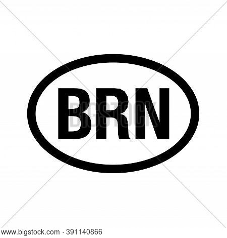 Country Code Vehicle Registration Bahrain With A White Background