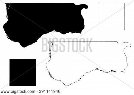 Thayer And Sarpy County, Nebraska (u.s. County, United States Of America, Usa, U.s., Us) Map Vector 
