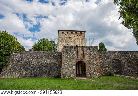 Bobbio, Italy, August 20, 2020 - Malaspina Castle In Bobbio, Piacenza Province, Emilia Romagna, Ital