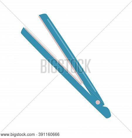 Hair Straightner. Hairdresser Tool Flat Isoleted Vector Icon