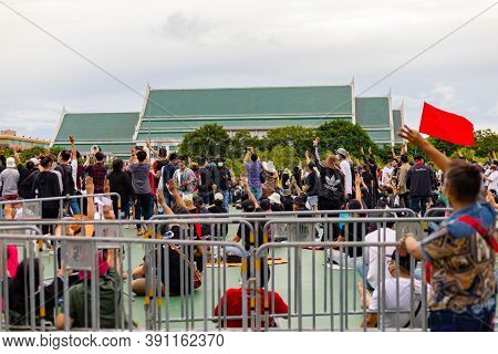 Anti-government Protest And Rally For Democracy In Bangkok, Thailand.