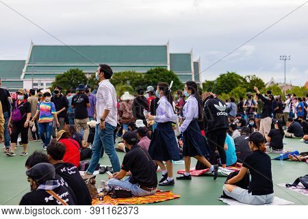 Anti-government Protest And Rally For Democracy In Bangkok, Thailand.