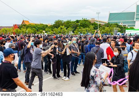 Anti-government Protest And Rally For Democracy In Bangkok, Thailand.
