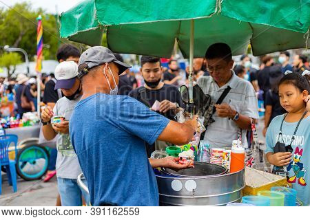 Thailand Local Street Food Ice Cream.