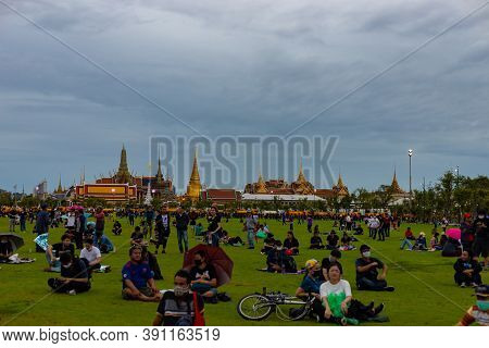 Anti-government Protest And Rally For Democracy In Bangkok, Thailand.