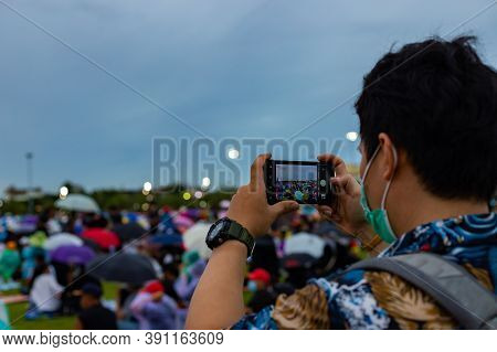 Anti-government Protest And Rally For Democracy In Bangkok, Thailand.