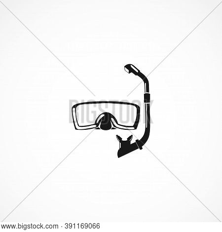 Diving Solid Isolated Icon On White Background