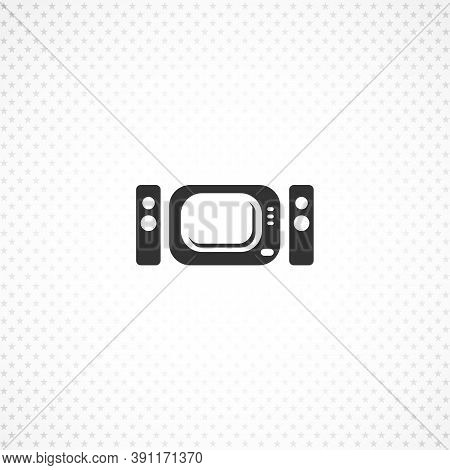 Home Theater Isolated Solid Vector Icon On White Background