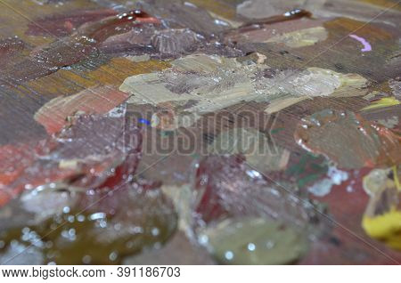Painter Palette With Colours
