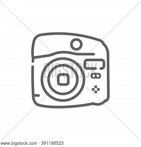 Instant Camera Icon. Outline Illustration Of Instant Camera Icon Vector, Icon For Web. Web Symbol Fo