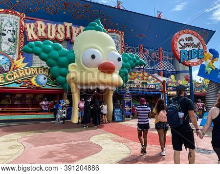 The Entrance To The Simpsons Ride At Universal Studios