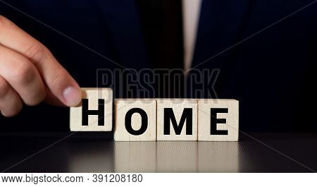 Shabby Chic Country Style Nostalgic Rendition Of The Common Word Home Spelled With Vintage Alphabet 