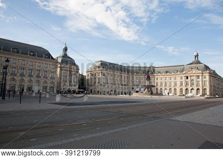 Bordeaux , Aquitaine / France - 11 07 2019 : Bordeaux Palace Palais De La Bourse Gironde France