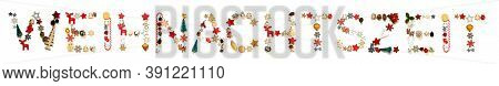 Colorful Decoration Letter Building Weihnachtszeit Means Christmas Time