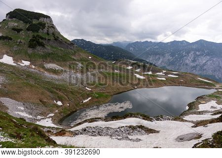 Lake In The Austrian Alps. Augstsee. Loser. Austria