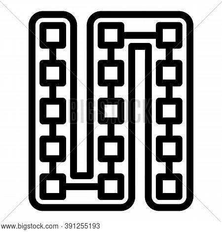 Led Strip Lights Module Icon. Outline Led Strip Lights Module Vector Icon For Web Design Isolated On