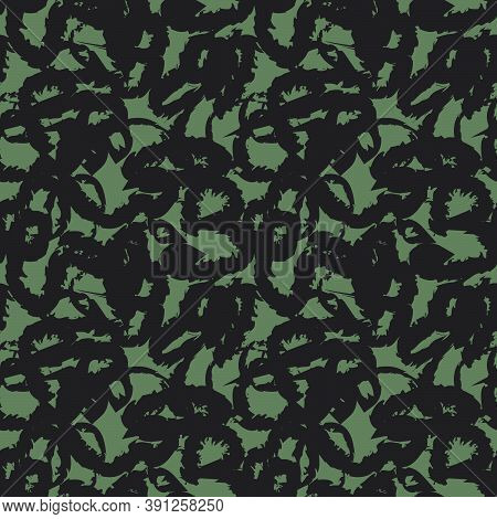 Green Brush Stroke Fur Seamless Pattern