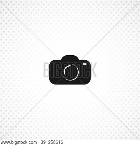 Photo Camera Isolated Solid Vector Icon On White Background