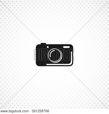 Photo Camera Isolated Solid Vector Icon On White Background