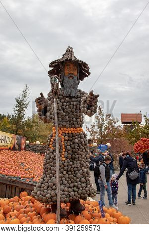 Klaistow, Germany - 22 October 2020: Berlin-brandenburg's Largest Pumpkin Exhibition In 2020 Is Them